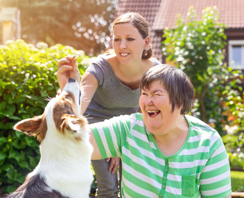 carer with adult with learning disabilities