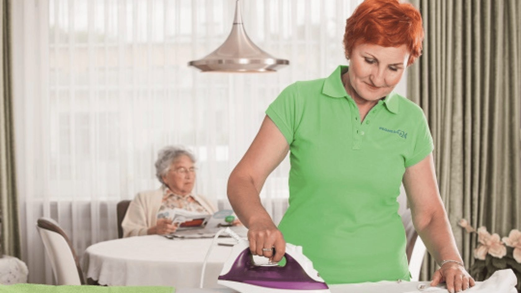 a live-in carer carrying out cleaning services for a patient
