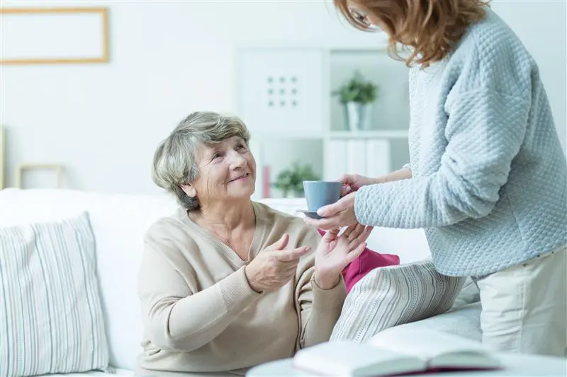 live-in care patient receiving care at home
